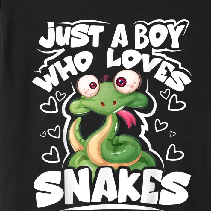 Just A Boy Who Loves Snakes Snake Lover Gift ChromaSoft Performance T-Shirt