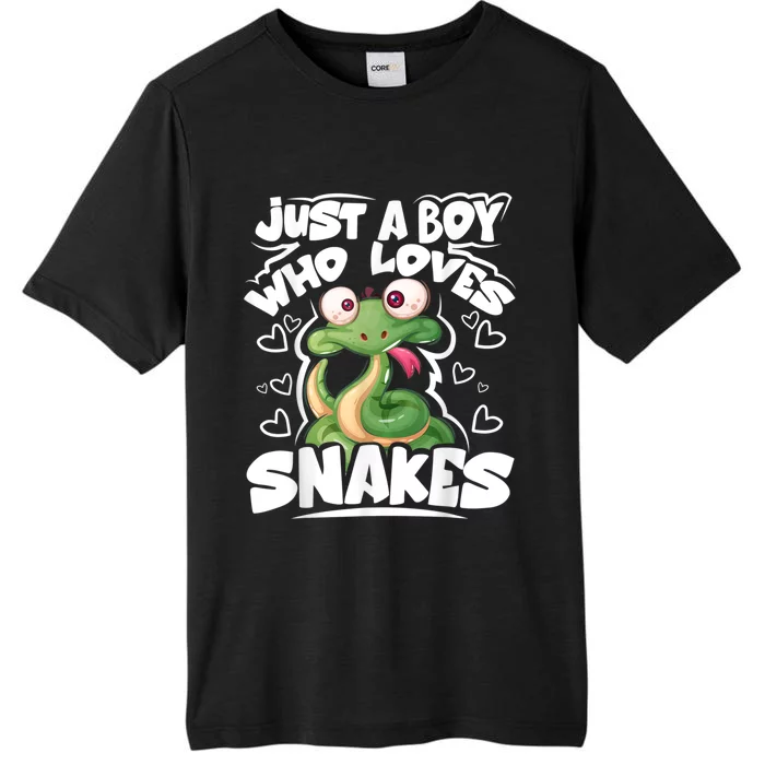 Just A Boy Who Loves Snakes Snake Lover Gift ChromaSoft Performance T-Shirt