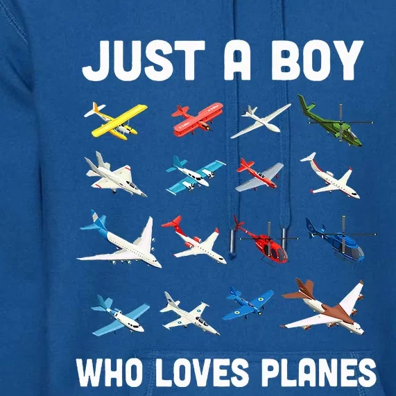 Just A Boy Who Loves Planes Premium Hoodie