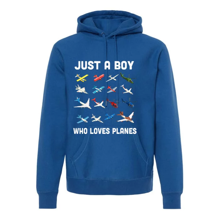 Just A Boy Who Loves Planes Premium Hoodie