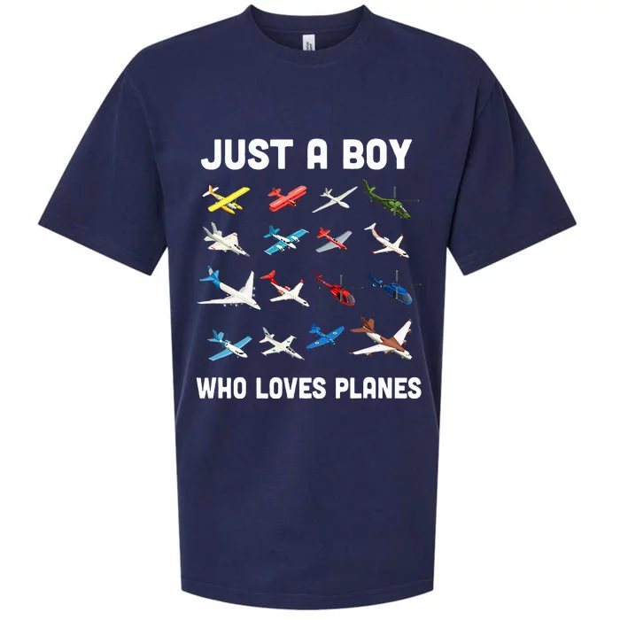 Just A Boy Who Loves Planes Sueded Cloud Jersey T-Shirt