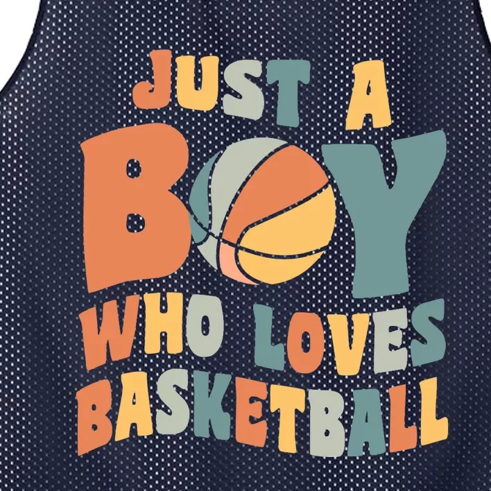 Just A Boy Who Loves Basketball Basketball Player Mesh Reversible Basketball Jersey Tank