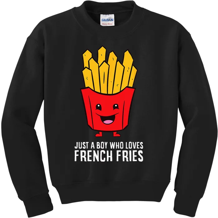 Just A Boy Who Loves French Fries Kids Sweatshirt