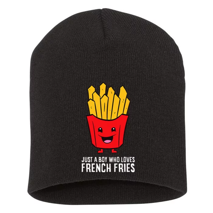 Just A Boy Who Loves French Fries Short Acrylic Beanie