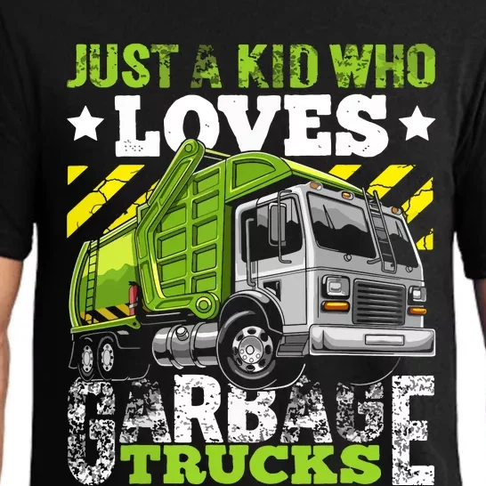 Just A Boy Who Loves Garbage Trucks Funny Pajama Set