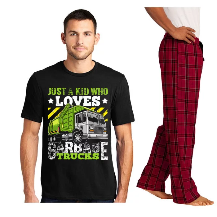 Just A Boy Who Loves Garbage Trucks Funny Pajama Set