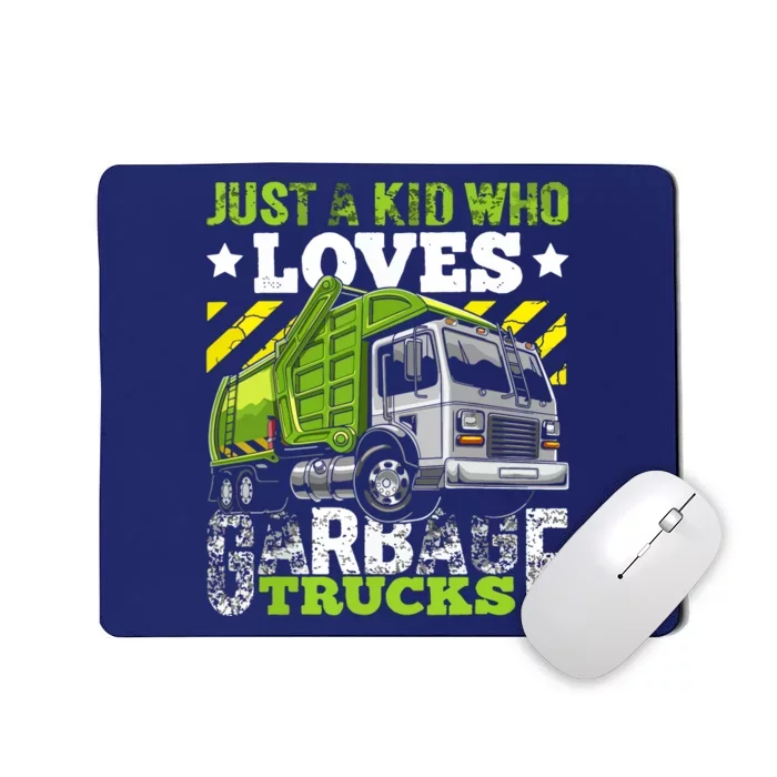 Just A Boy Who Loves Garbage Trucks Funny Mousepad