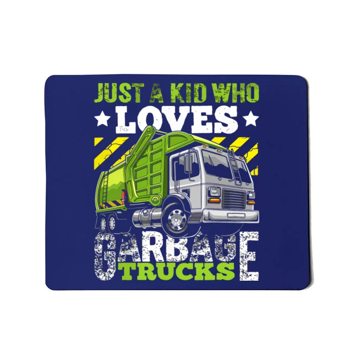 Just A Boy Who Loves Garbage Trucks Funny Mousepad