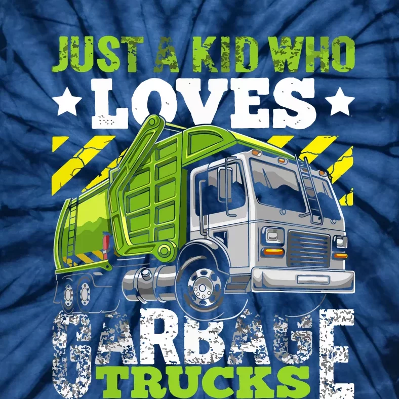 Just A Boy Who Loves Garbage Trucks Funny Tie-Dye T-Shirt