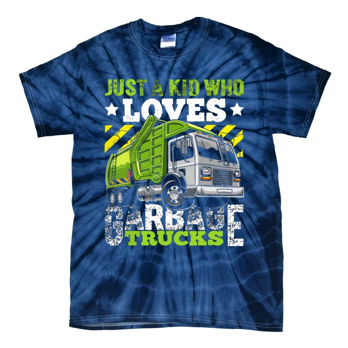 Just A Boy Who Loves Garbage Trucks Funny Tie-Dye T-Shirt