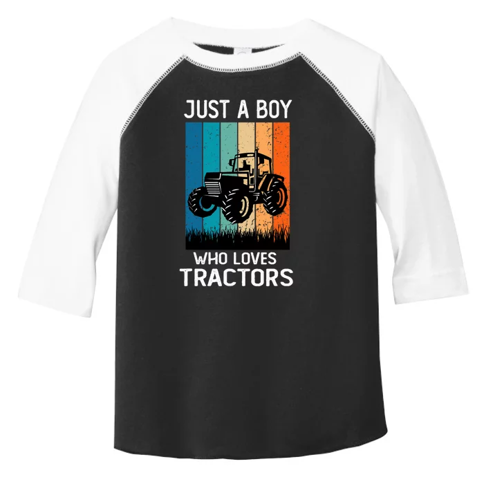 Just A Boy Who Loves Tractors Farm Lifestyle Boy Toddler Fine Jersey T-Shirt