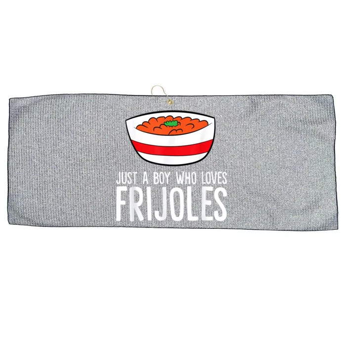 Just A Boy Who Loves Frijoles Funny Mexican Frijoles Large Microfiber Waffle Golf Towel