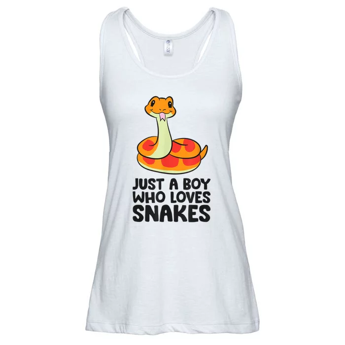 Just A Boy Who Loves Snakes Ladies Essential Flowy Tank