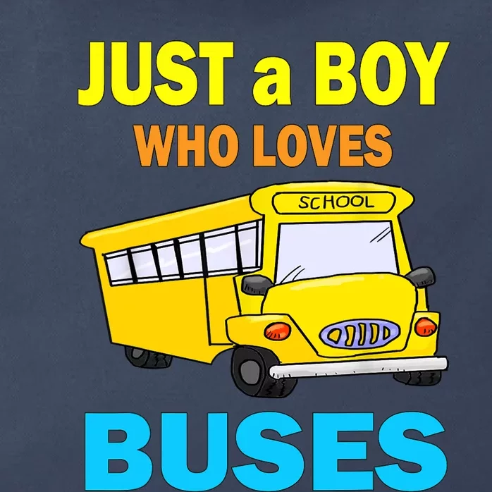 Just A Boy Who Loves School Buses & Cute Bus Lovers Zip Tote Bag