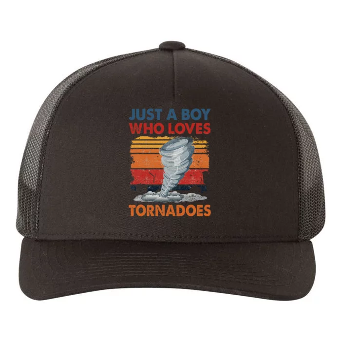 Just A Boy Who Loves Tornado Weather Storm Tornado Chaser Yupoong Adult 5-Panel Trucker Hat