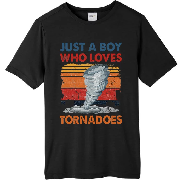 Just A Boy Who Loves Tornado Weather Storm Tornado Chaser ChromaSoft Performance T-Shirt