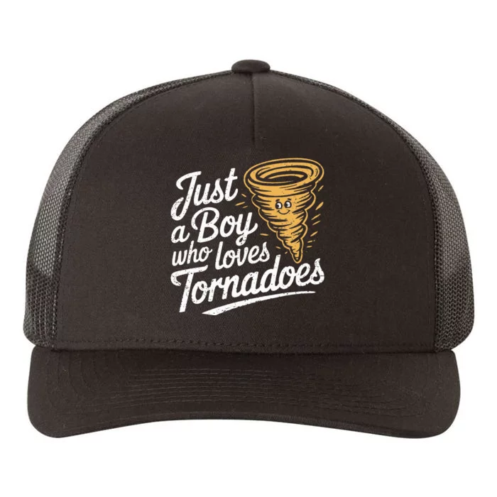 Just A Boy Who Loves Tornadoes Hurricane Weather Chaser Yupoong Adult 5-Panel Trucker Hat