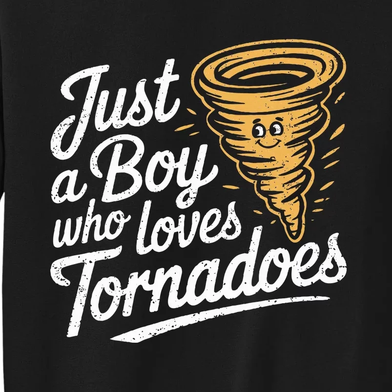 Just A Boy Who Loves Tornadoes Hurricane Weather Chaser Sweatshirt