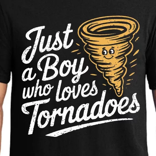 Just A Boy Who Loves Tornadoes Hurricane Weather Chaser Pajama Set