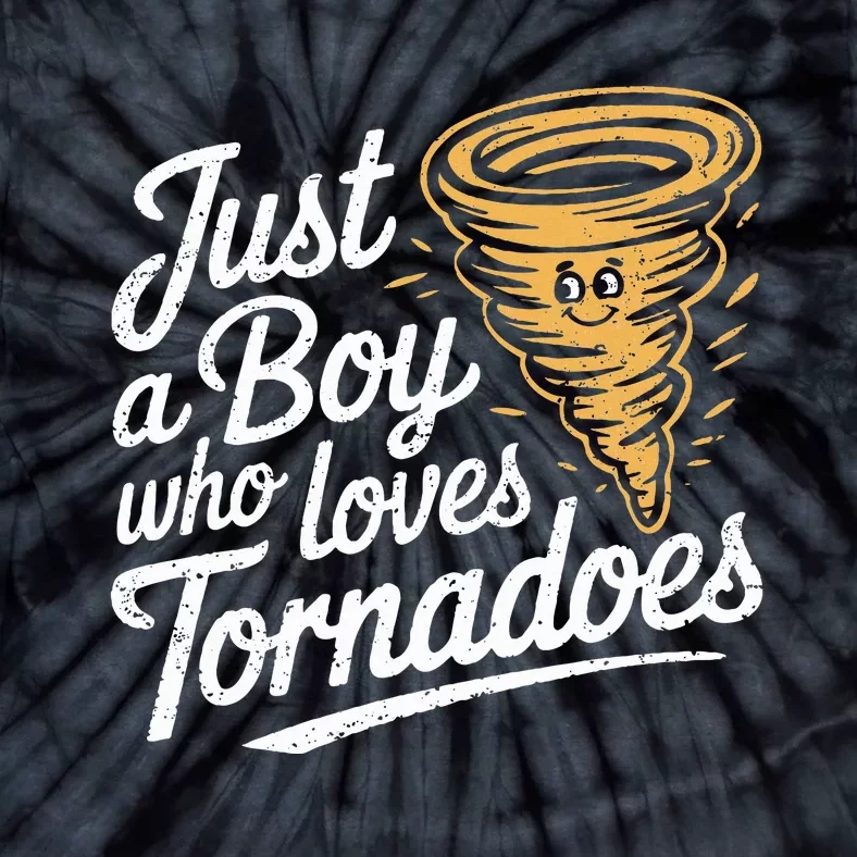 Just A Boy Who Loves Tornadoes Hurricane Weather Chaser Tie-Dye T-Shirt