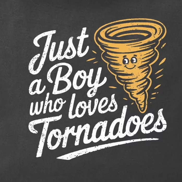 Just A Boy Who Loves Tornadoes Hurricane Weather Chaser Zip Tote Bag