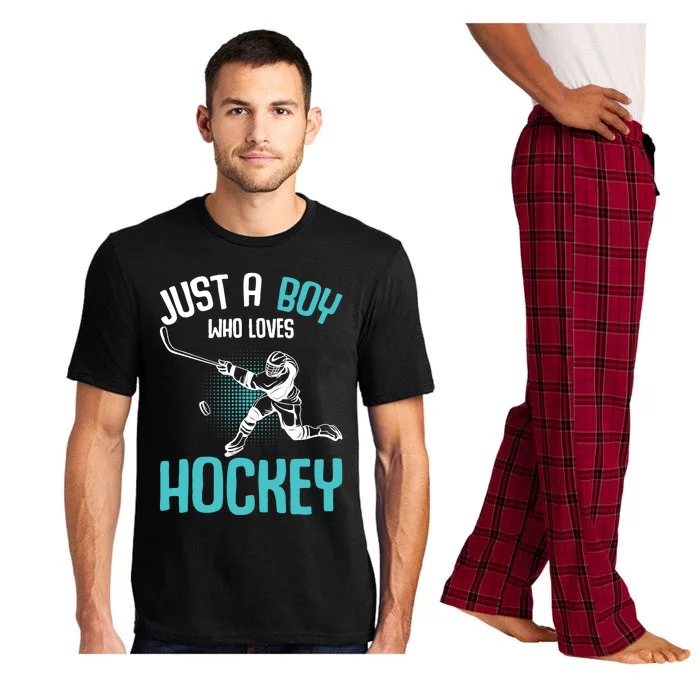 Just a Boy who loves Hockey Player Ice Hockey Boy Pajama Set