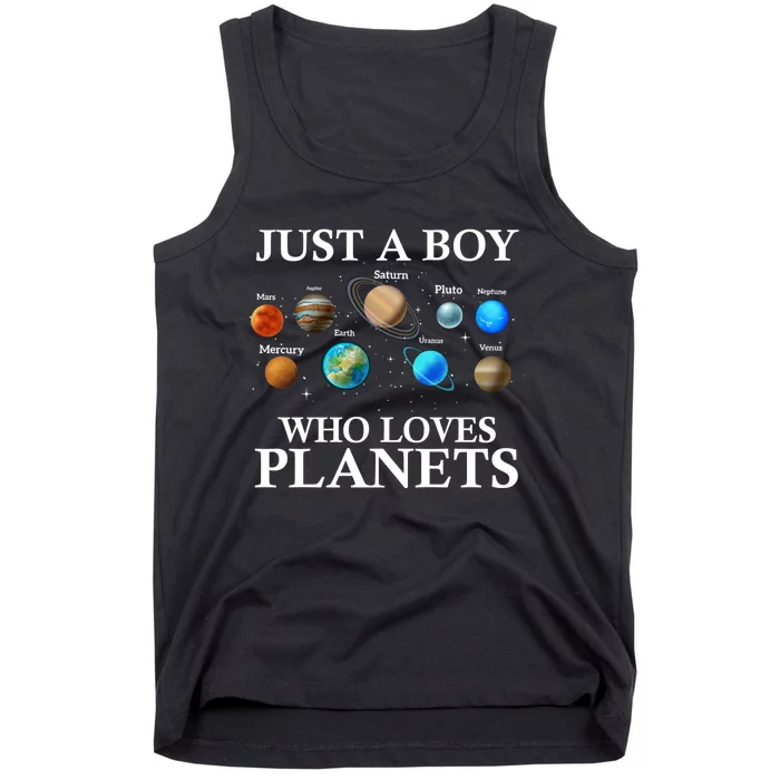 Just A Who Loves Planets Solar System Astrology Space Tank Top