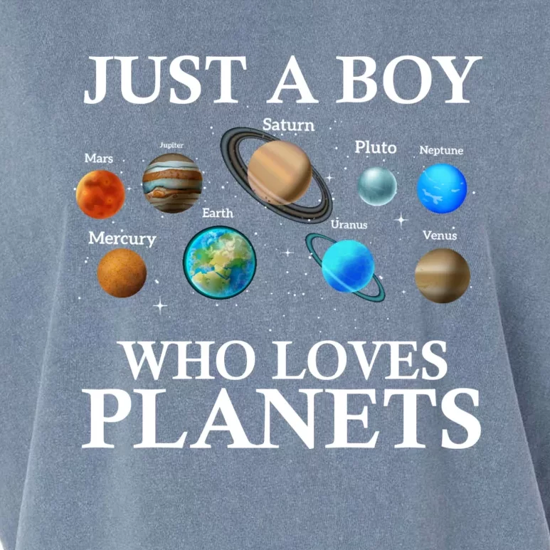 Just A Who Loves Planets Solar System Astrology Space Garment-Dyed Women's Muscle Tee