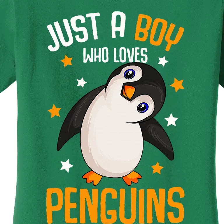 Just A Boy Who Loves Penguins Penguin Lover Women's T-Shirt