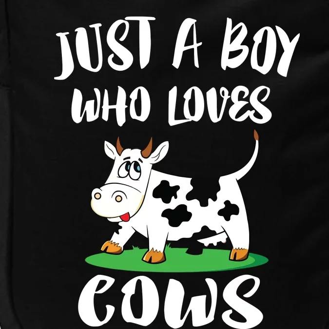 Just A Boy Who Loves Cows Animal Farm Impact Tech Backpack