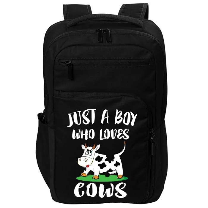 Just A Boy Who Loves Cows Animal Farm Impact Tech Backpack