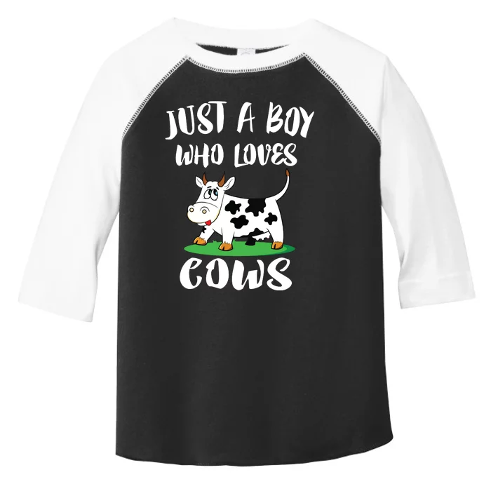 Just A Boy Who Loves Cows Animal Farm Toddler Fine Jersey T-Shirt