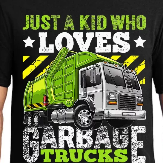 Just A Boy Who Loves Garbage Trucks Pajama Set