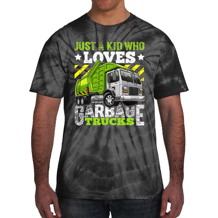 Just A Boy Who Loves Garbage Trucks Tie-Dye T-Shirt