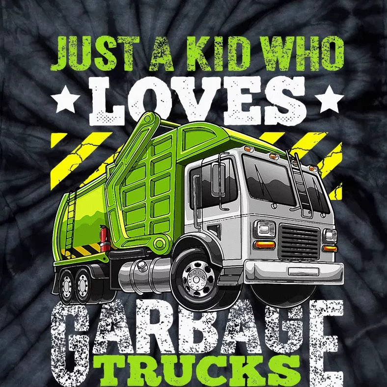 Just A Boy Who Loves Garbage Trucks Tie-Dye T-Shirt