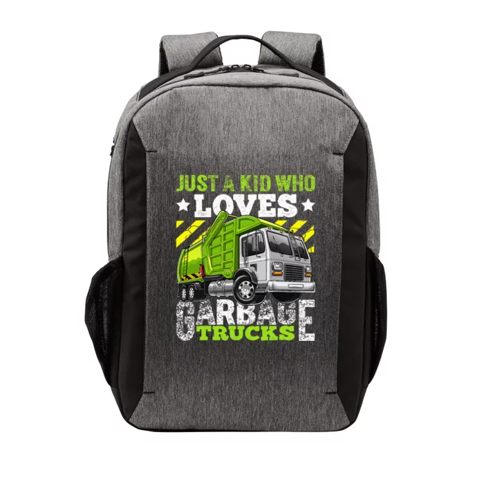 Just A Boy Who Loves Garbage Trucks Vector Backpack