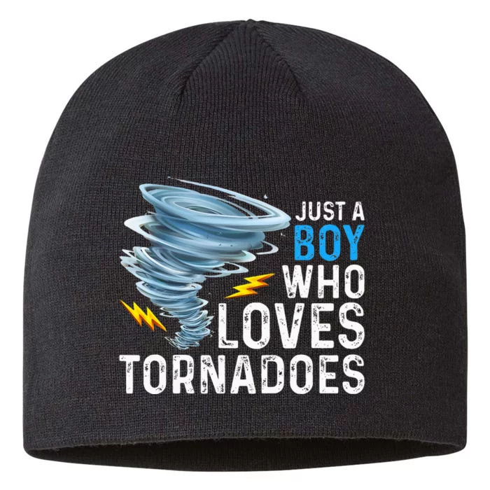 Just A Boy Who Loves Tornadoes Storm Weather Chaser 8 1/2in Sustainable Knit Beanie