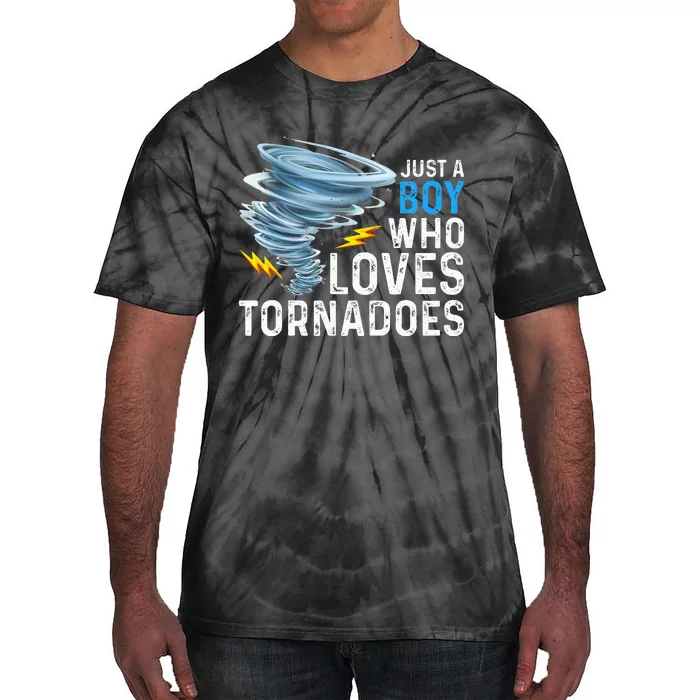 Just A Boy Who Loves Tornadoes Storm Weather Chaser Tie-Dye T-Shirt