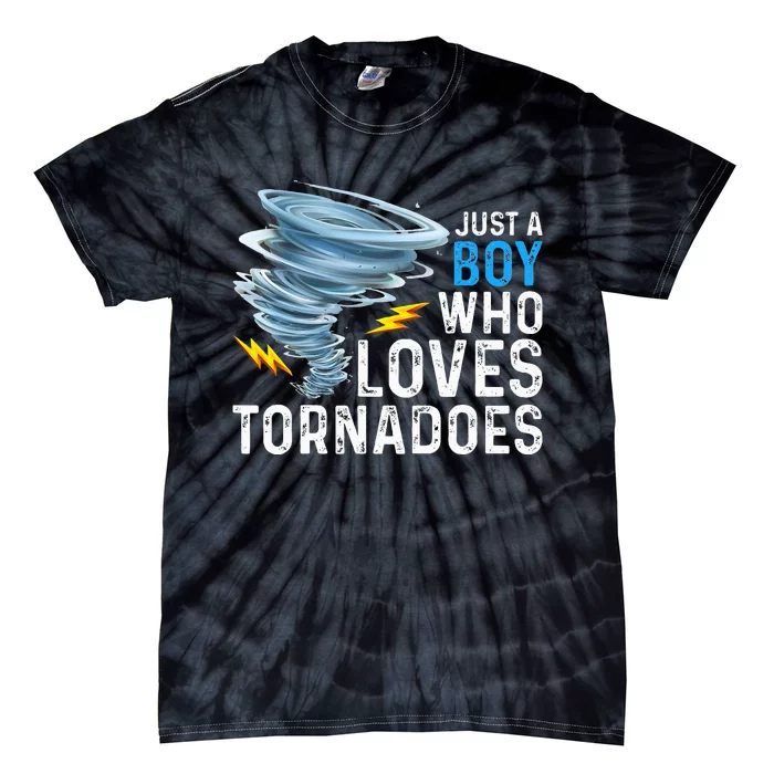 Just A Boy Who Loves Tornadoes Storm Weather Chaser Tie-Dye T-Shirt