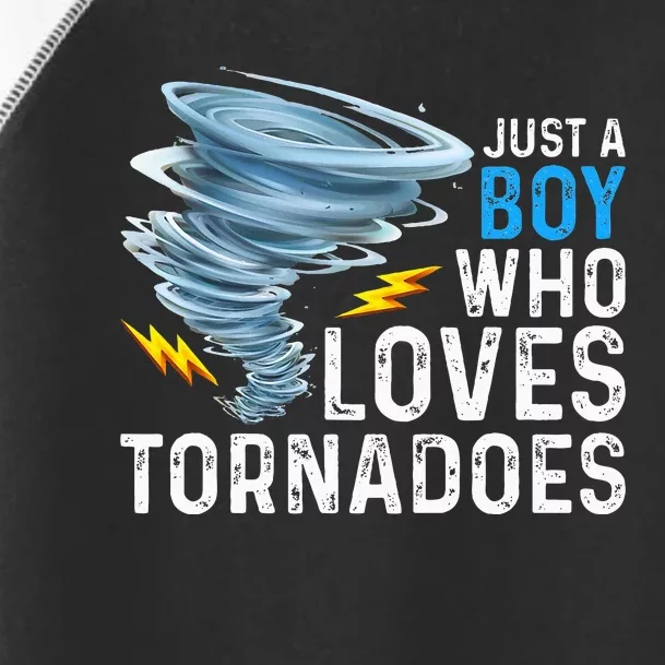 Just A Boy Who Loves Tornadoes Storm Weather Chaser Toddler Fine Jersey T-Shirt