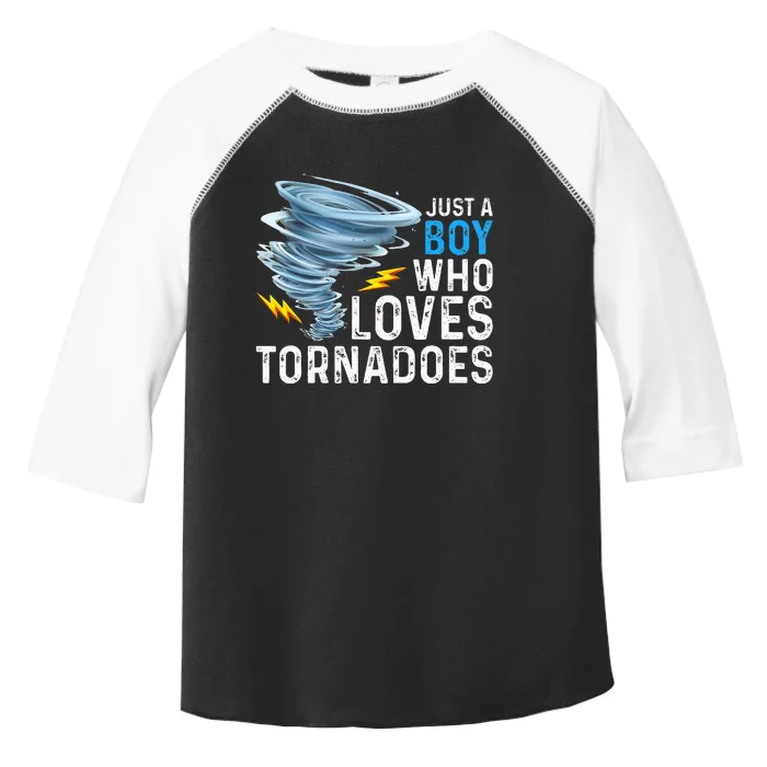 Just A Boy Who Loves Tornadoes Storm Weather Chaser Toddler Fine Jersey T-Shirt