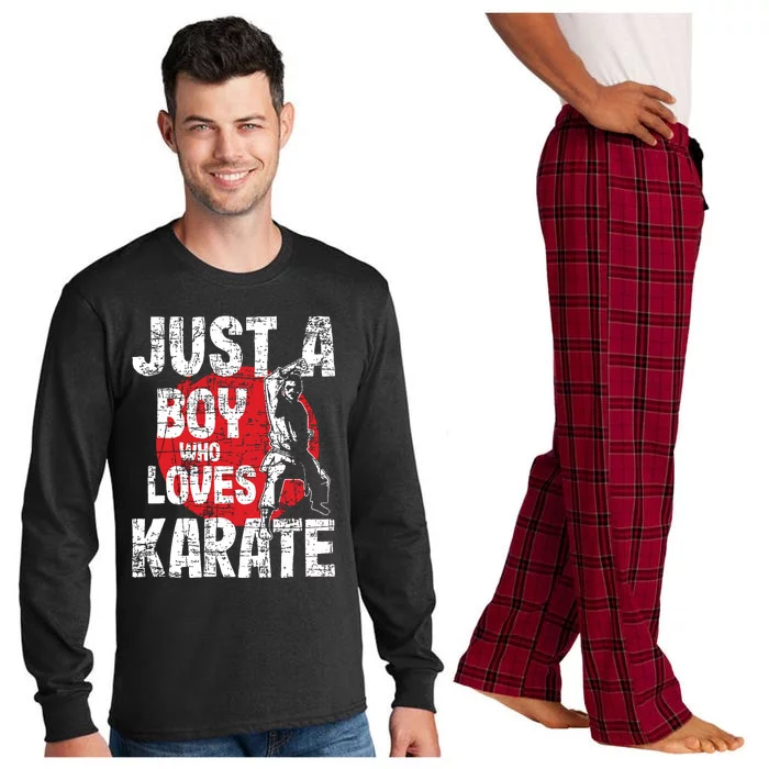 Just A Boy Who Loves Karate Martial Arts Coach Karateka Long Sleeve Pajama Set