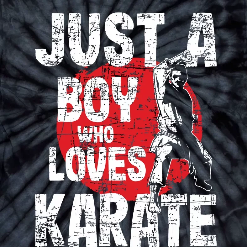 Just A Boy Who Loves Karate Martial Arts Coach Karateka Tie-Dye T-Shirt