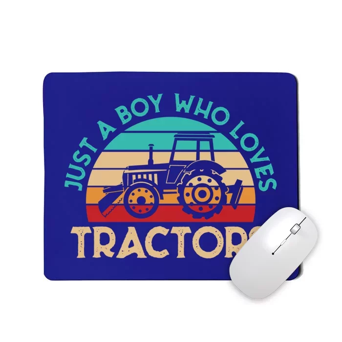 Just A Boy Who Loves Tractors Farmer Gift Mousepad