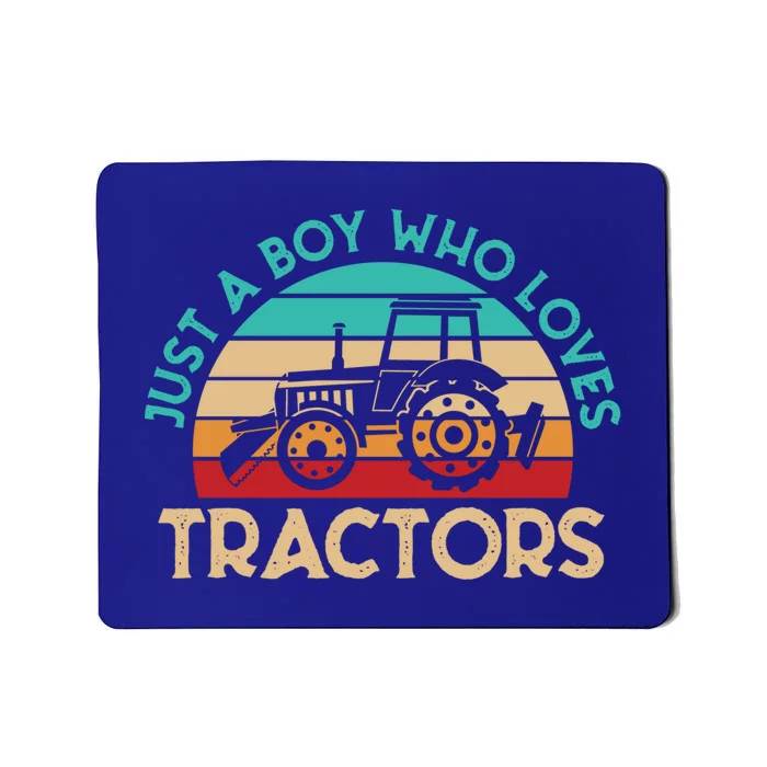 Just A Boy Who Loves Tractors Farmer Gift Mousepad