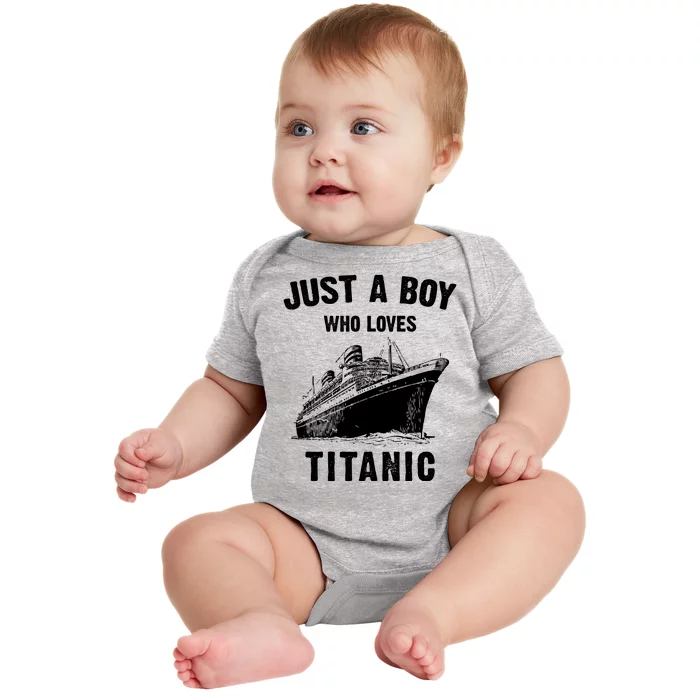 Just A Boy Who Loves Titanic Baby Bodysuit