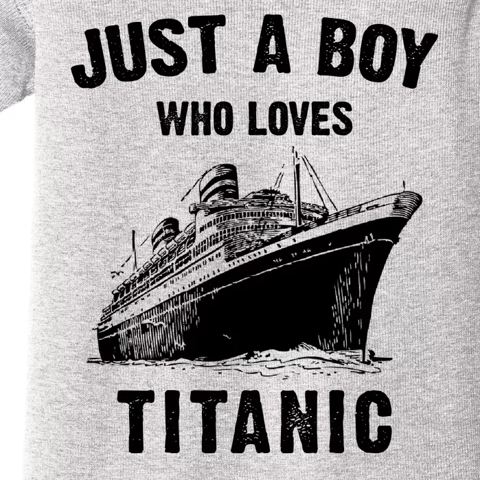 Just A Boy Who Loves Titanic Baby Bodysuit