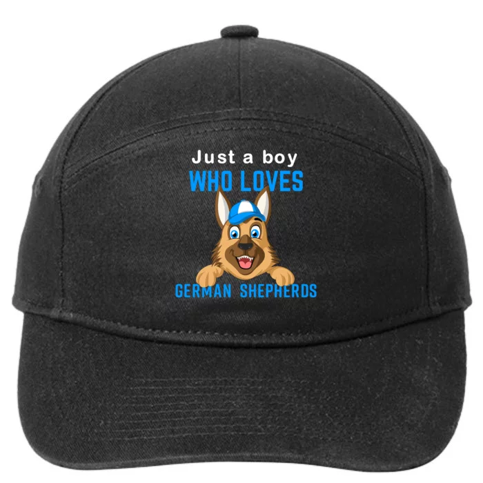 Just A Boy Who Loves German Shepherds 7-Panel Snapback Hat