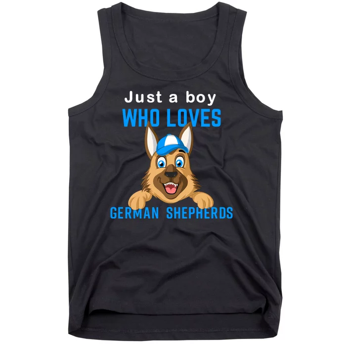 Just A Boy Who Loves German Shepherds Tank Top