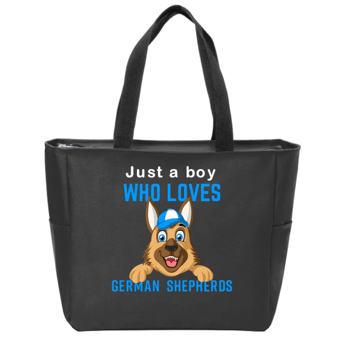 Just A Boy Who Loves German Shepherds Zip Tote Bag